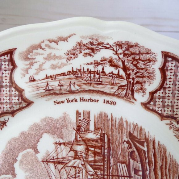 Fair Winds Brown by Alfred Meakin Luncheon Plate 9"  2914 - Picture 7 of 9